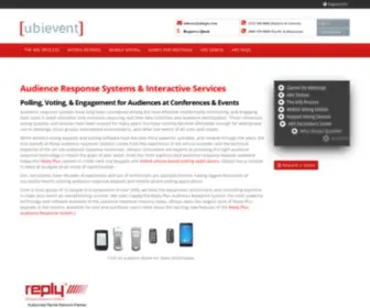 Ubievent.com(Audience Response Systems for Events) Screenshot