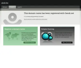 Ubik.be(GANDI is a domain name registrar and cloud hosting company) Screenshot