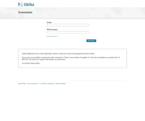 Ubika-Career.net(Connexion) Screenshot