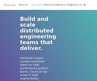 Ubiminds.com(Scale Distributed Teams With Brazilian Engineers) Screenshot