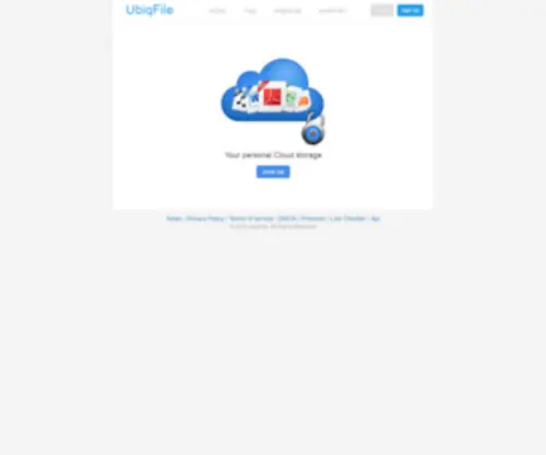 UbiqFile.com(Cloud upload) Screenshot