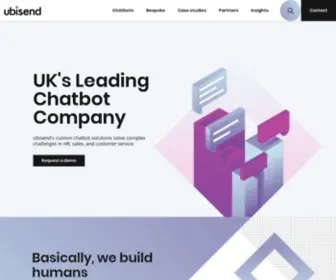 Ubisend.com(Ubisend builds AI) Screenshot