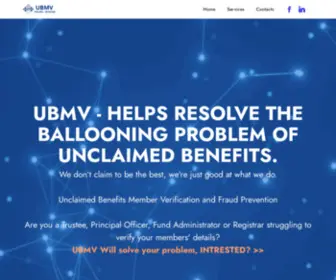 UBMV.co.za(UBMV Unclaimed Benefits Tracing Services) Screenshot