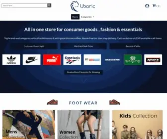 Uboric.com(Buy Best Footwear and Top Kitchenware Products Online) Screenshot