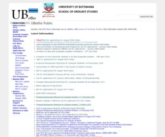 Ubotho.net(University of Botswana) Screenshot