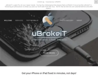 Ubrokeit.biz(UBrokeiT iPhone repair & iPad repair Los Angeles) Screenshot