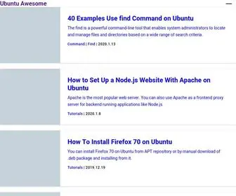 Ubuntuawesome.com(Ubuntu Awesome) Screenshot