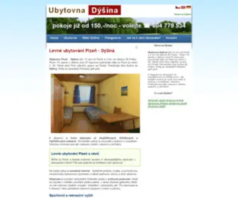 Ubytovna-Dysina.cz Screenshot