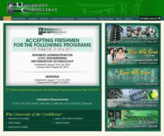 UC-BCF.edu.ph(University of the Cordilleras) Screenshot