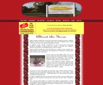 UC-Cranberries.com(Upper Canada Cranberries) Screenshot
