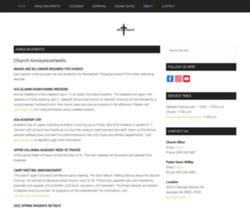 Ucachurch.org(UCA Church) Screenshot