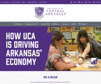 Uca.edu(University of Central Arkansas) Screenshot