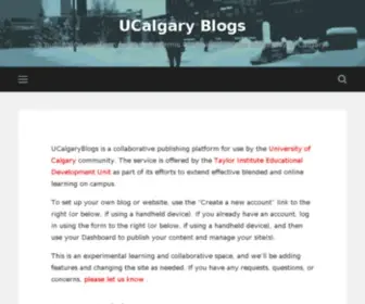 Ucalgaryblogs.ca(A publishing platform for the academic community of the University of Calgary) Screenshot
