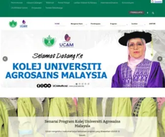 Ucam.edu.my(Universiti Agrosains Malaysia) Screenshot