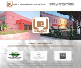 Ucamayo.com.mx(Unión de Crédito Agrícola del Mayo) Screenshot