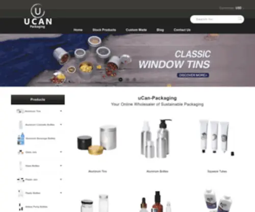 Ucan-Packaging.com(Tin Containers) Screenshot