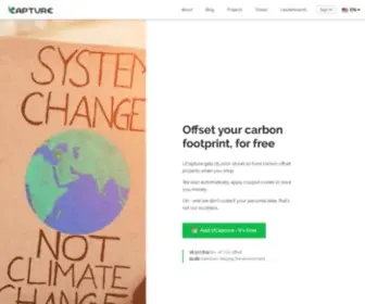 Ucapture.com(Offset your carbon footprint) Screenshot