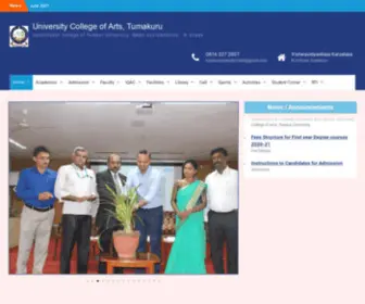 Ucatut.ac.in(Constituent College of Tumkur University) Screenshot