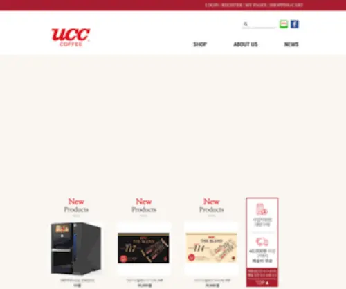 Ucccoffee.co.kr(UCC 레이아웃) Screenshot