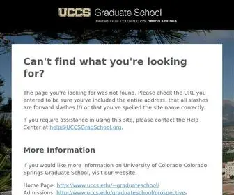 Uccsgradschool.org(University of Colorado Colorado Springs Graduate School) Screenshot