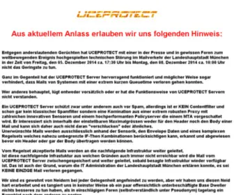 Uceprotect.com(Spam blocken mit UCEPROTECT®) Screenshot