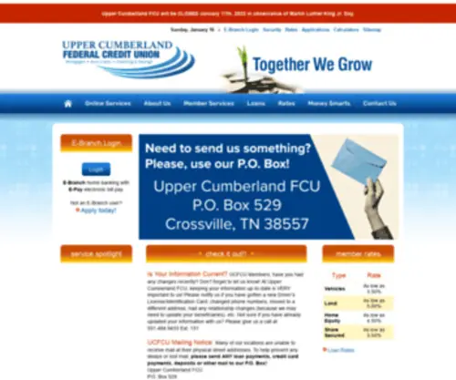 Ucfcu.org(Upper cumberland federal credit union’s overall mission) Screenshot