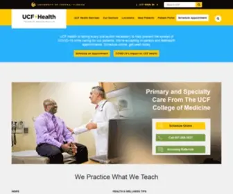 Ucfhealth.com(UCF Health) Screenshot