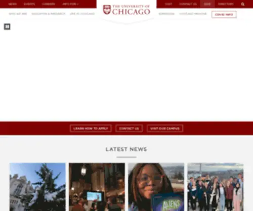 Uchicago.edu(The University of Chicago) Screenshot