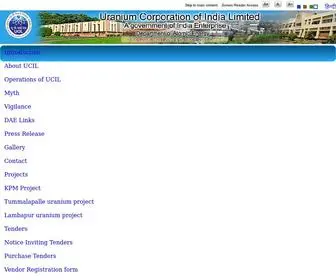 Ucil.gov.in(UCIL India) Screenshot