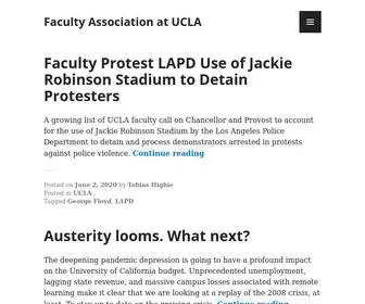 Uclafa.org(Faculty Association and AAUP at UCLA) Screenshot