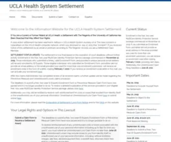 Uclahealthcybersettlement.com(UCLA Health Systems Settlement) Screenshot