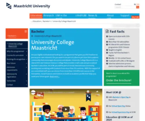 UCM.nl(Maastricht University) Screenshot