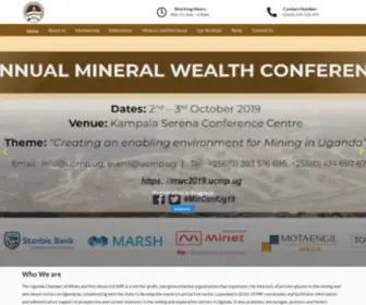 UCMP.ug(Uganda Chamber of Mines ad Petroleum) Screenshot