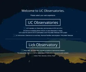 Ucolick.org(UC Observatories) Screenshot