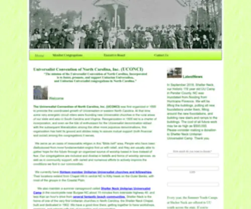 Uconci.org(Universalist Convention of North Carolina) Screenshot