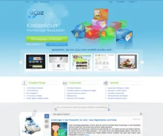 Ucoz.de(Ist ein Universelles Siteerstellungssystem und ein Kostenloser Homepage Baukasten neuer Generation) Screenshot