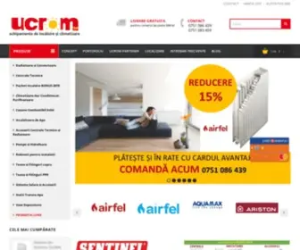 Ucrom.ro(Magazin online specializat in echipamente de incalzire si climatizare) Screenshot