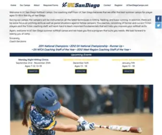 Ucsandiegosoftballcamps.com(UC San Diego) Screenshot