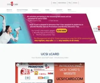 Ucsi1Card.com(UCSI 1 Card) Screenshot