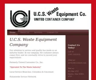 Ucswasteequipment.com(UCS Waste Equipment) Screenshot