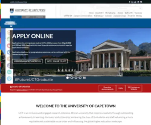 UCT.ac.za(University of Cape Town) Screenshot