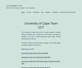 Uctcourses.co.za(University of Cape Town UCT The University of Cape Town (UCT)) Screenshot