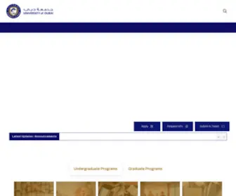 UD.ac.ae(University of Dubai) Screenshot