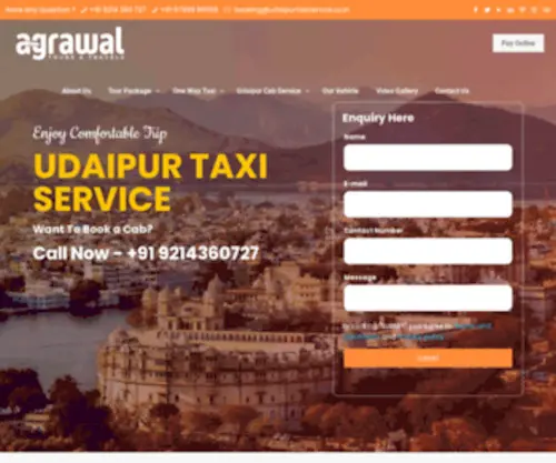 Udaipurtaxiservice.co.in(Taxi Service in Udaipur) Screenshot