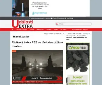 Udalostiextra.cz(Aktuální zprávy na UdálostiExtra.cz) Screenshot