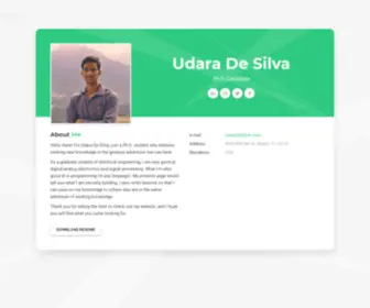 Udaradesilva.com(My personal website) Screenshot