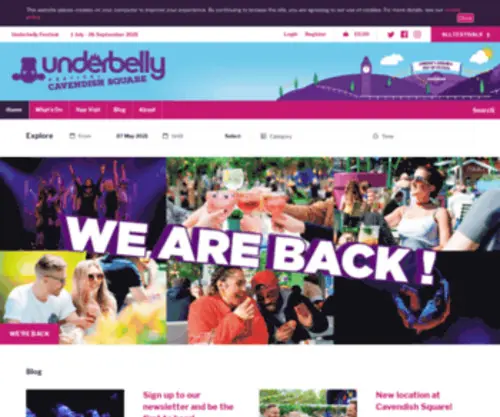 Udderbelly.co.uk(Udderbelly Festival) Screenshot