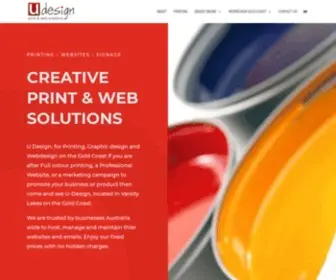 Udesign.com.au(Printing Webdesign Graphic Design SEO Gold Coast) Screenshot