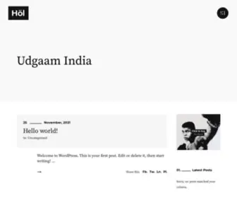 Udgaam.com(Just another WordPress site) Screenshot