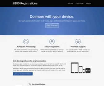 Udidregistrations.com(UDID Registrations) Screenshot